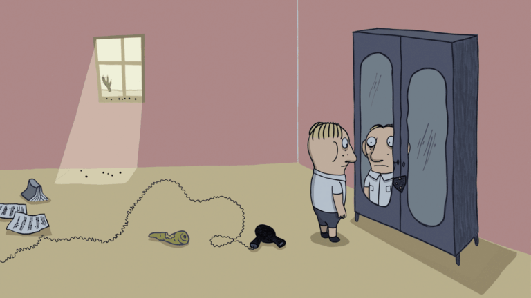 Vor meiner Tür auf einer Matte